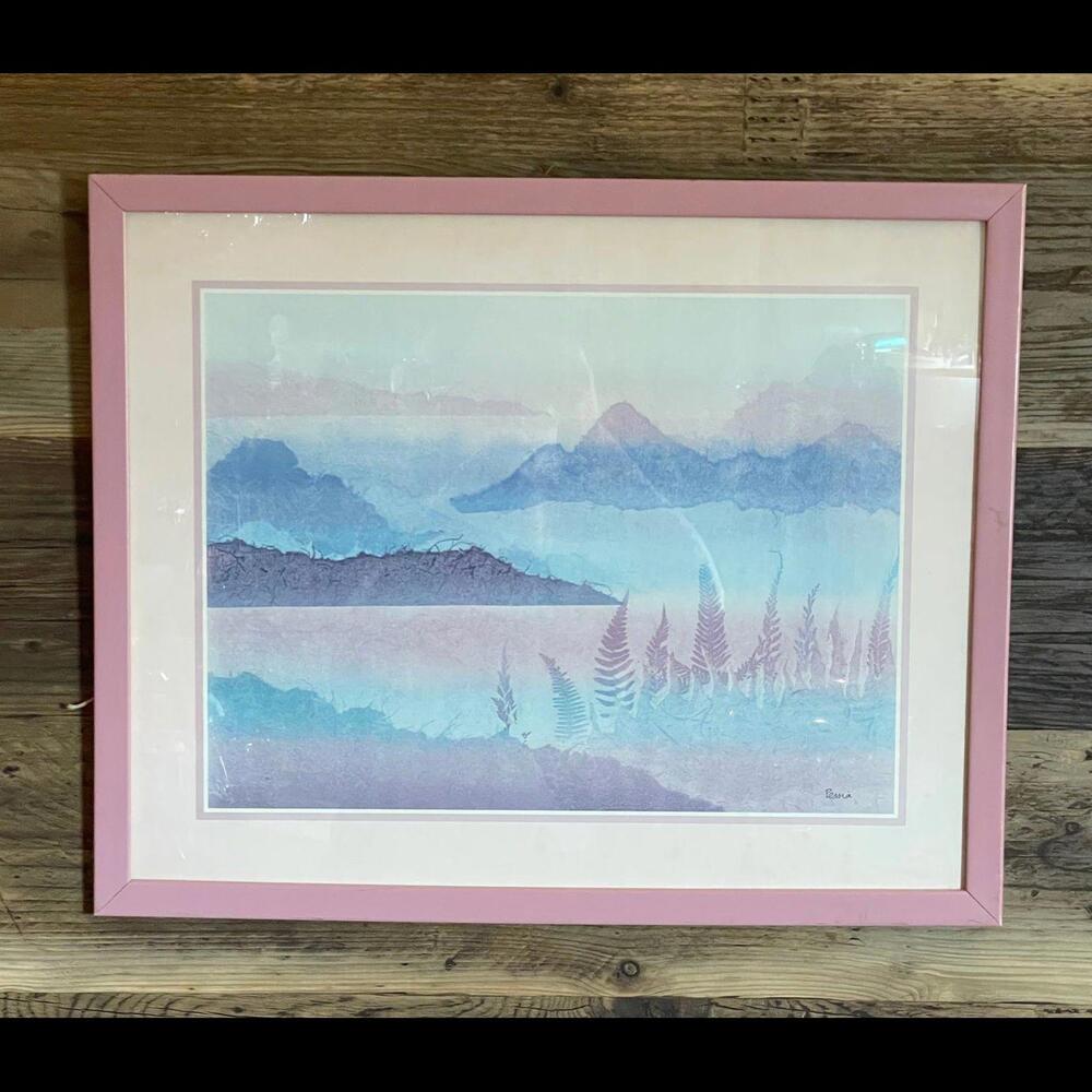 Vintage Landscape Pastel Art Print by Pessia, Retro